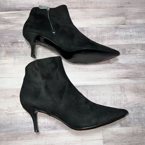 Charles by Charles David Womens Black Ankle Boots Size 10M Heeled Pointed Toe - Picture 4 of 12